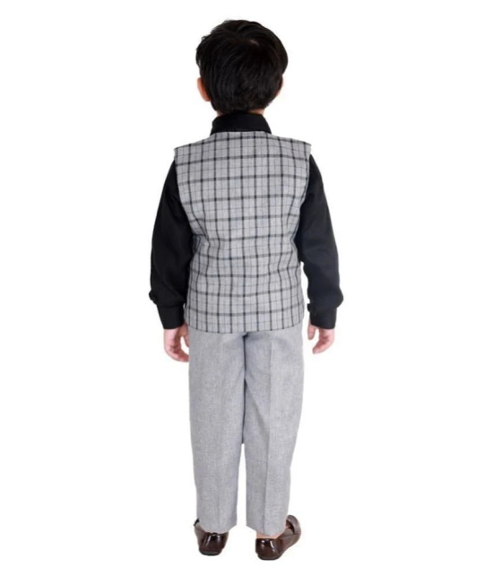 Fourfolds - Black Cotton Blend Boys Shirt & Pants ( Pack of 1 ) - None