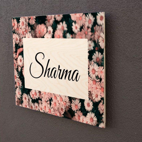 Flower Pattern Name Plate-14x11 Inch