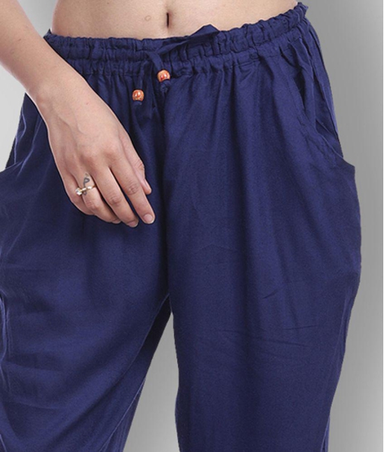 Lee Moda - Blue Rayon Flared Fit Women's Casual Pants  ( Pack of 1 ) - Free Size