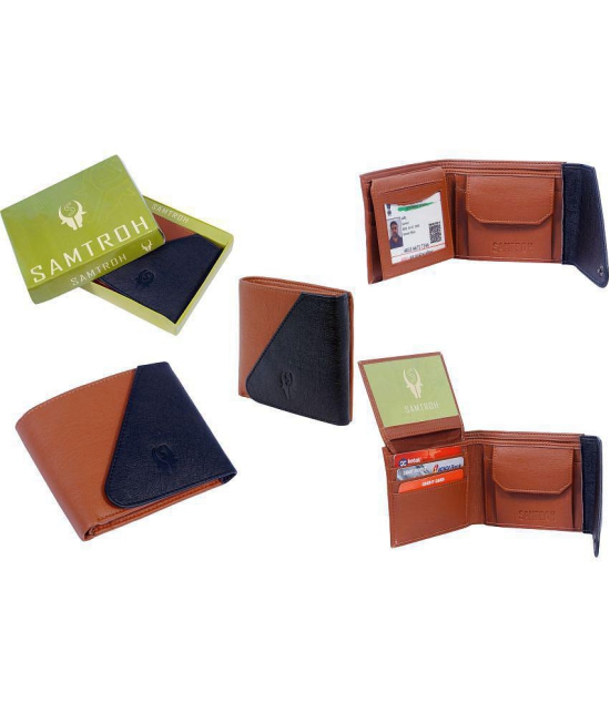 samtroh - PU TAN Men's Regular Wallet ( Pack of 1 ) - Tan