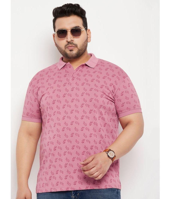 MXN - Pink Cotton Blend Regular Fit Men's Polo T Shirt ( Pack of 1 ) - None