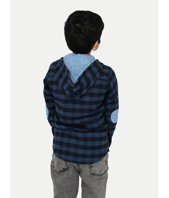 Boys Teal Checked shirts - None