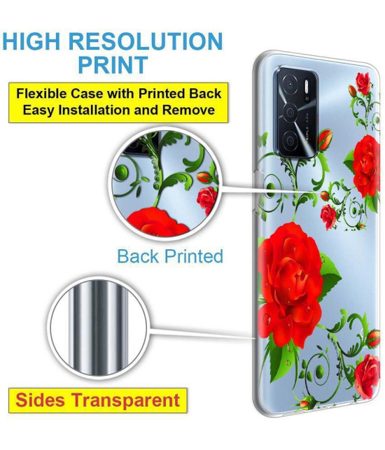 Fashionury Multicolor Printed Back Cover Silicon Compatible For Oppo A16 ( Pack of 1 )