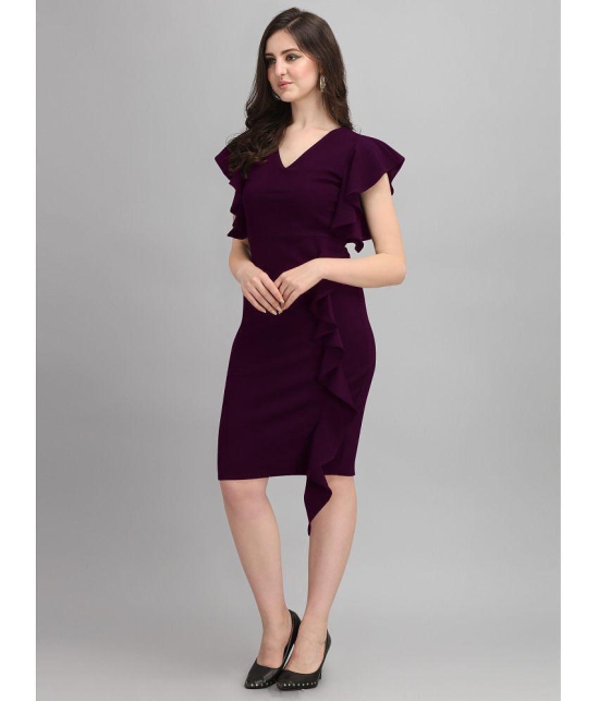 Sheetal associates - Purple Polyester Blend Women's Bodycon Dress ( Pack of 1 ) - None