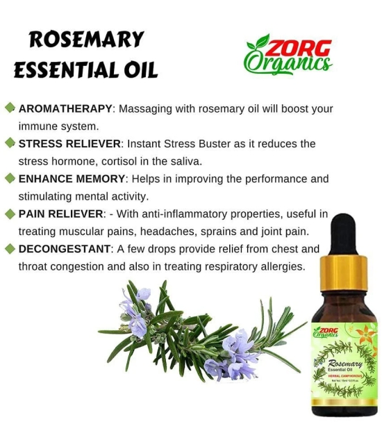 Zorg Organics Rosemary Essential Oil 30 mL ( Pack of 2 )