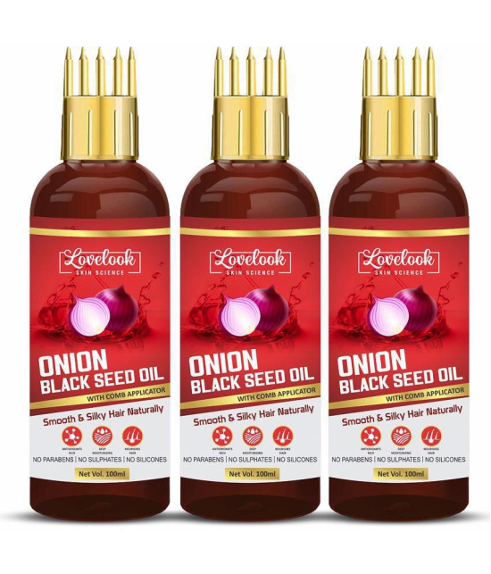 Lovelook Onion Black Seed Hair Oil - WITH COMB 300 mL