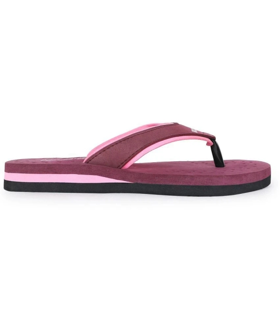 Phonolite Maroon Womens Thong Flip Flop - None