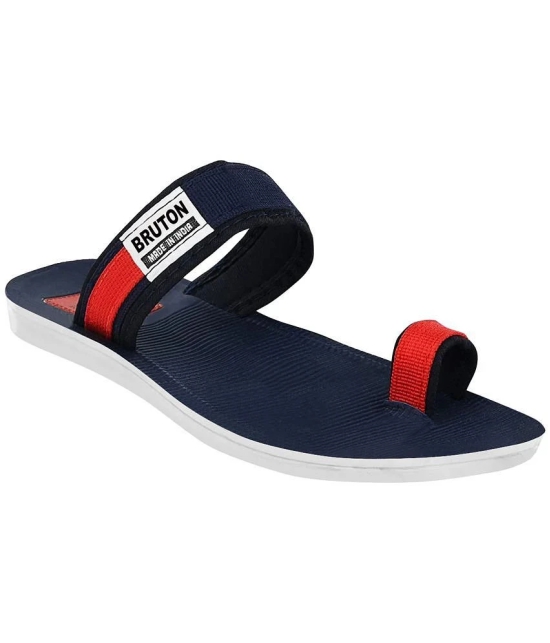 BRUTON Blue Mens Thong Flip Flop - None