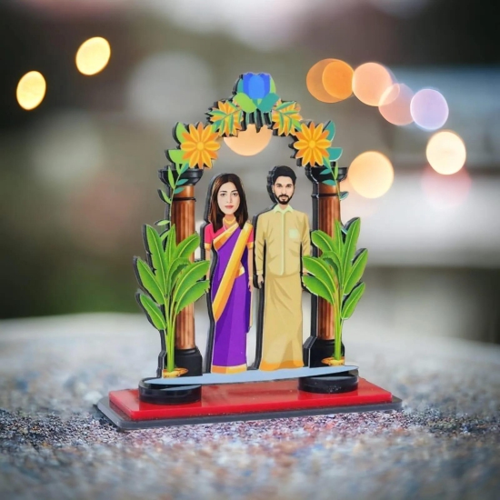 Indian Culture Wedding Caricature | Perfect made in India Gift