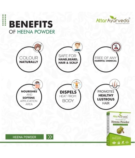 Attar Ayurveda Natural Henna powder for hair Colour and Growth (200 gm)