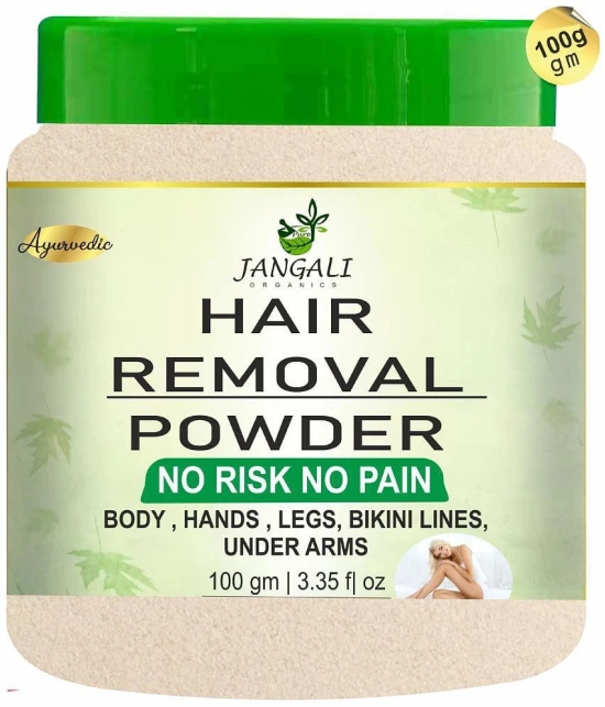 PURE JANGALI ORGANICS Hair Removal Powder Three in one Use For Powder D-Tan Skin 100G