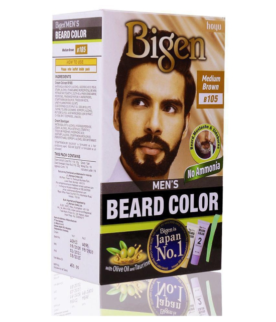 Bigen Beard Color - B105 Temporary Hair Color Light Brown Medium Brown 40 g