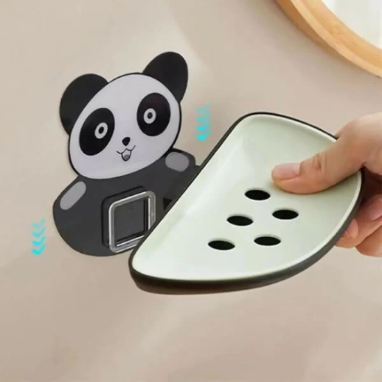 Panda-Shaped Self-Draining Wall-Mounted Soap Dish (Adhesive, Waterproof)-Default Title / Yellow