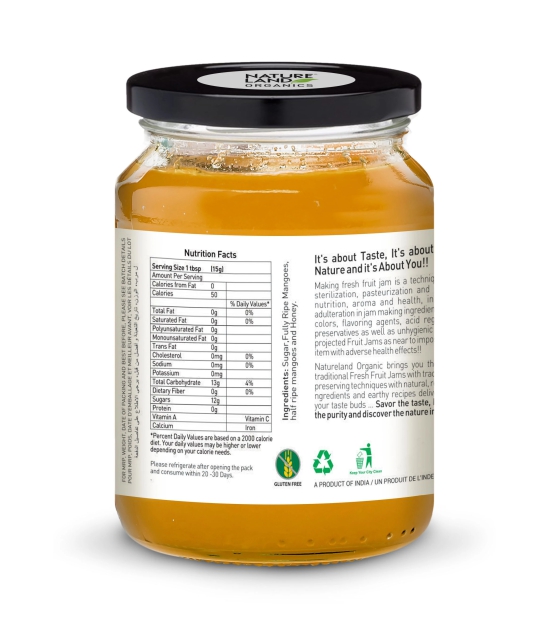 Natureland Organics Mango Jam And Pineapple Jam Combo, 250 gm Each - Pack of 2