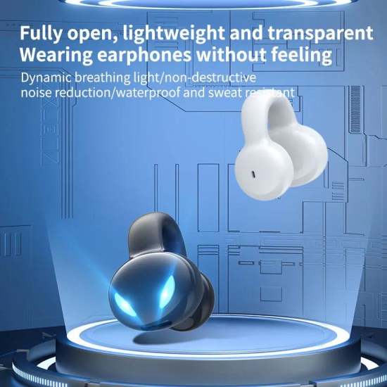 YX03 Open Ear Headphone Bluetooth 5.3 Wireless Bluetooth Headset Waterproof Sport Running Clip-on Earphone-Pink