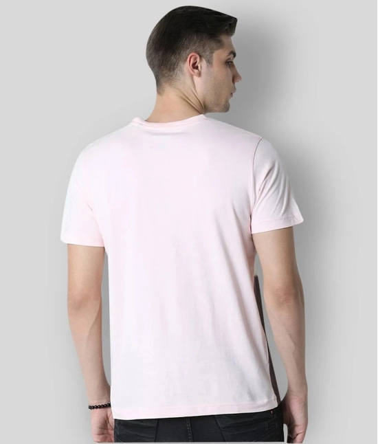 Huetrap - Pink Cotton Blend Regular Fit Mens T-Shirt ( Pack of 1 ) - None