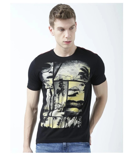 Huetrap cotton Black Printed T-Shirt Single Pack - None