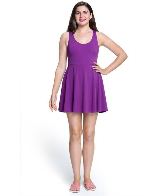 Amante Nylon Purple Beach Dresses - - None