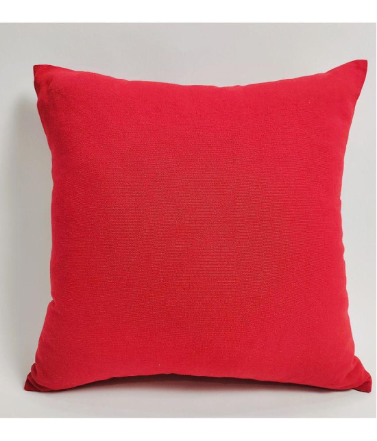 NUEVOSGHAR Single Red Cotton Filled Cushion