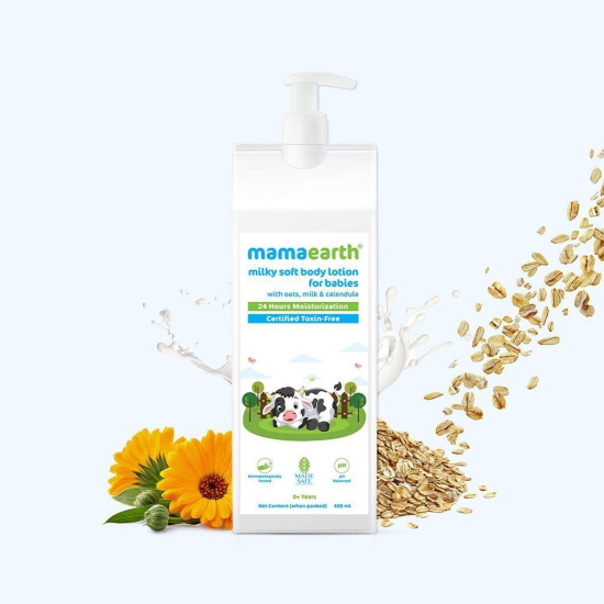 Mamaearth Milky Soft Body Lotion For Baby with Oats, Milk & Calendula - 400 ml