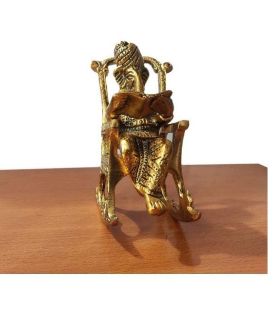 VARKAUS - Brass Lord Ganesha Idol ( 15 cm )