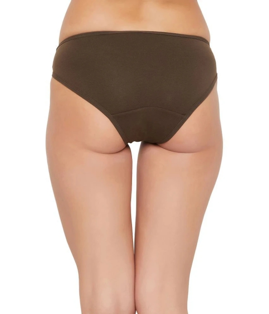 Clovia Pack of 1 Cotton Solid Womens Bikini ( Brown ) - None