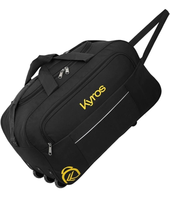 Kyros 53 Ltrs Black Polyester Duffle Trolley - Onesize