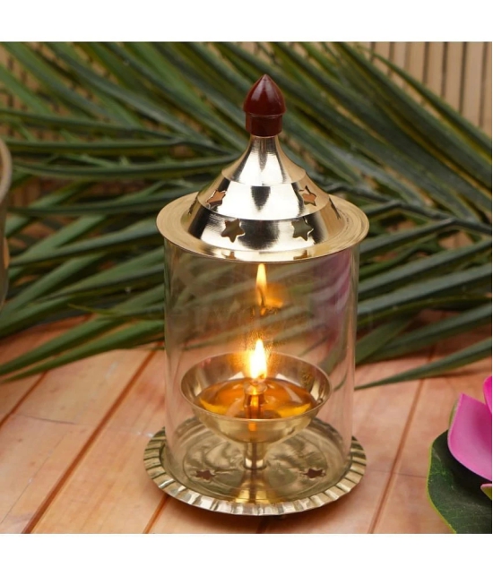 ServDharm Borosilicate Glass Akhand Diya - Pack of 1