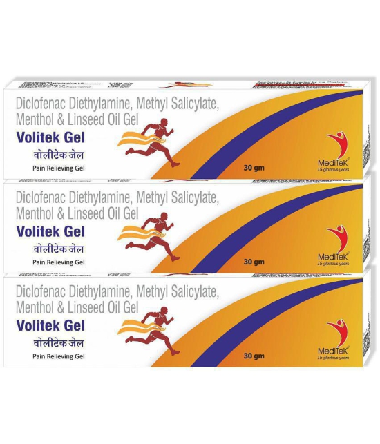 MEDITEK Volitek Gel 30Gms Each Pain Relief Gel ( Pack of 3 )