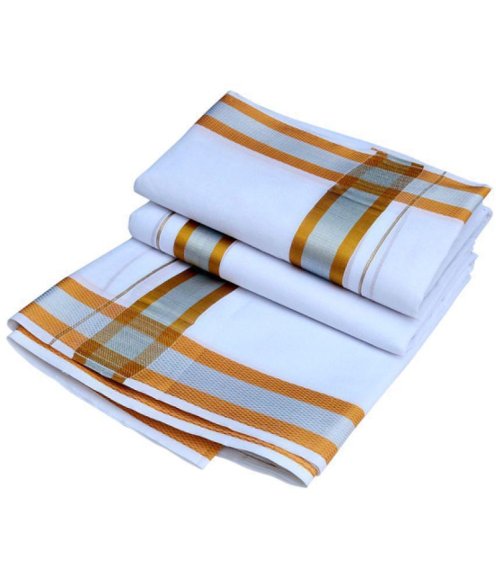 Gahoifab White Dhoti Pack of 2 - None