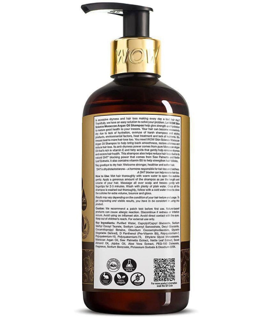 WOW Skin Science Moroccan Argan Oil Shampoo (with DHT Blocker) - 300 mL