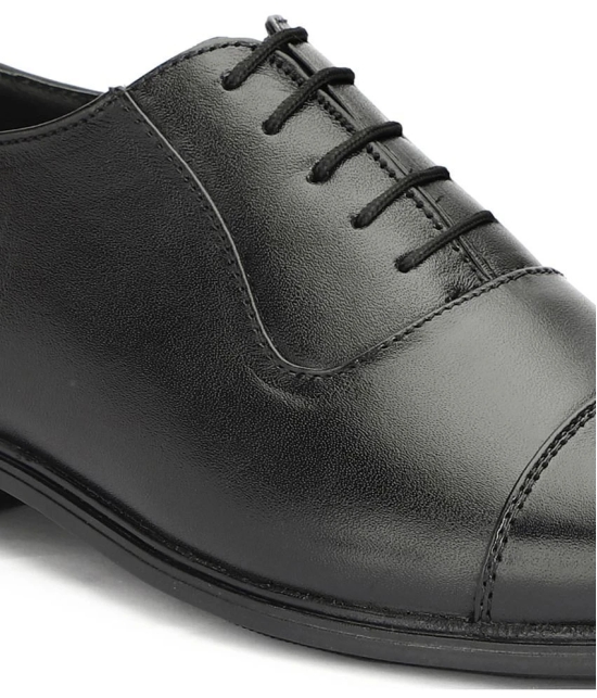 Buxton Black Mens Oxford Formal Shoes - None