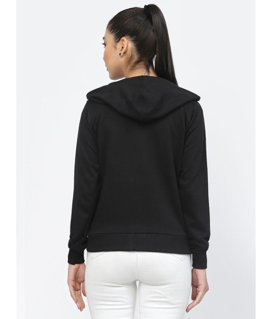 Uzarus Cotton Black Hooded Sweatshirt - None