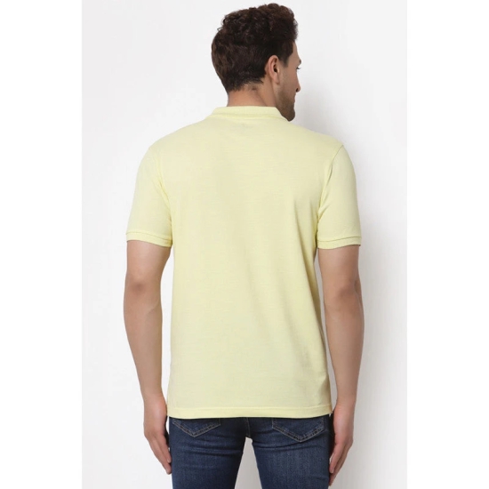 Red Tape Men's Yellow Polo Neck T-Shirt