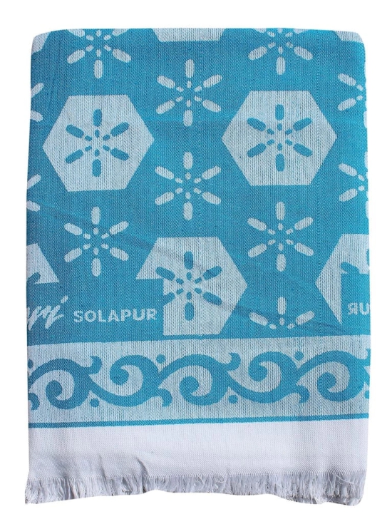Mandhania Cotton Soft Premium Light Weight Single Bed Solapur Blanket , Blue