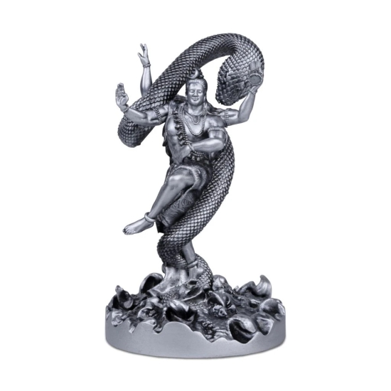 Artarium Car Dashboard Resin Mystical Shiva Idol Home Decor Item Mystical Shiva Murti Statue for Gift Pack of 1 (Silver)