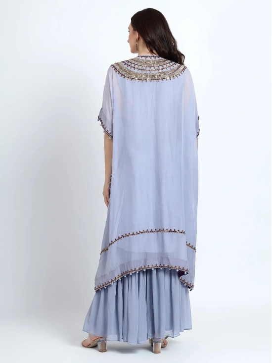 Lavender Sharara Cape Set-Standard