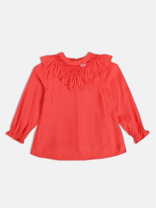 MINI KLUB Red Cotton Girls Top ( Pack of 1 ) - None