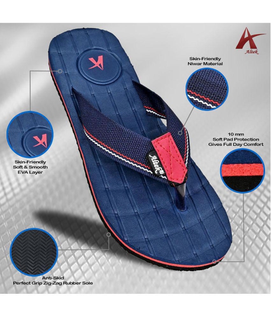 Altek - Navy Mens Thong Flip Flop - None