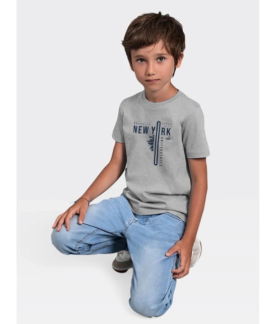 Radprix Grey Cotton Blend Boys T-Shirt ( Pack of 1 ) - None