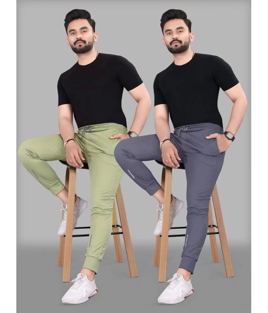 Gazal Fashions - Multicolor Polyester Mens Joggers ( Pack of 2 ) - None