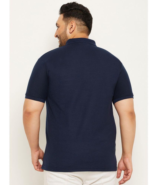 MXN - Navy Cotton Blend Regular Fit Men''s Polo T Shirt ( Pack of 1 ) - None