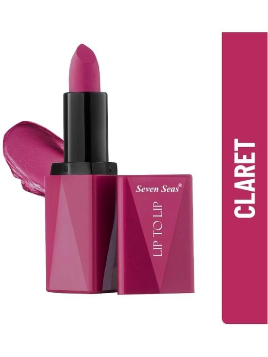 Seven Seas Lip To Lip Matte Lipstick | High Coverage | High Intensity Lipstick (Claret)