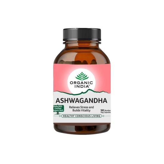 Organic India Ashwagandha Capsules - 180 Veg Capsules