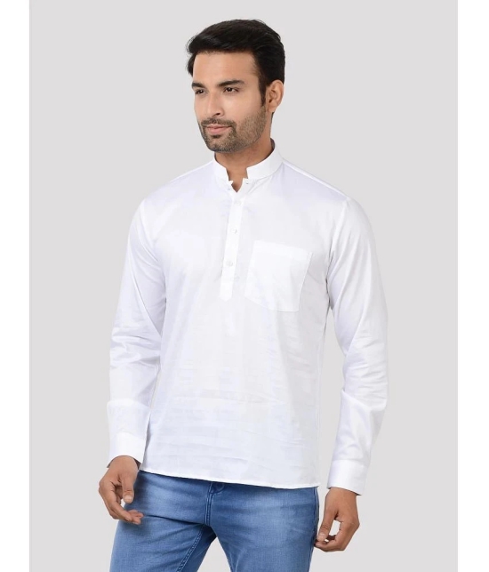 Maharaja - White Cotton Mens Regular Kurta ( Pack of 1 ) - None