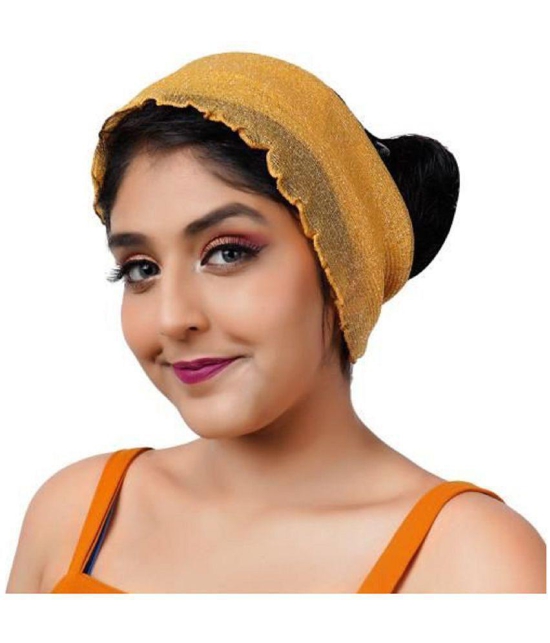 PENYAN Girls Golden Cotton Headwraps For Summer ( Pack of 1 ) - Golden