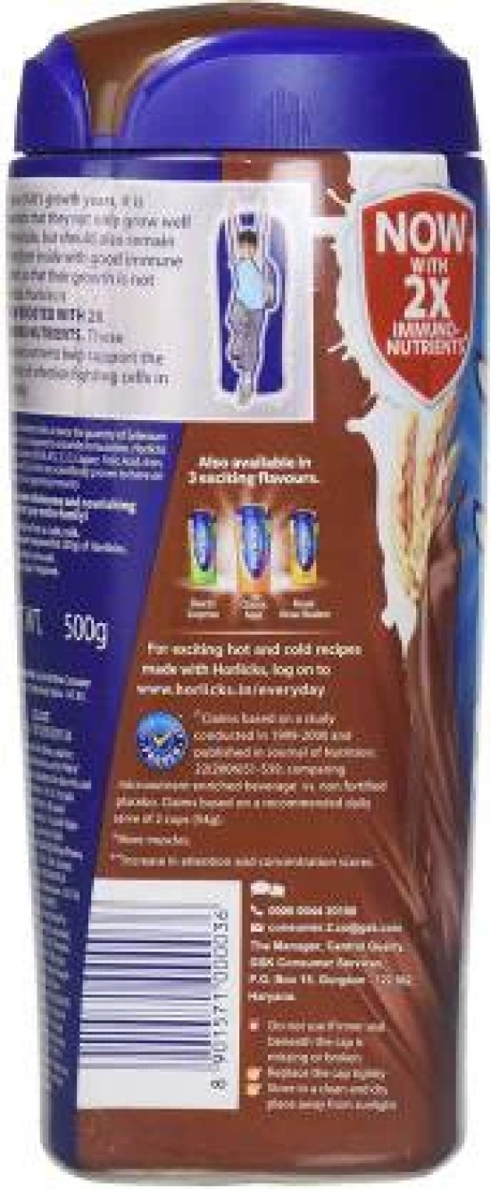 Horlicks Health & Nutrition Drink - Chocolate Flavour, 500 G Jar(Savers Retail)