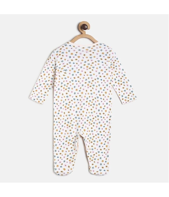 MINI KLUB - White Cotton Sleepsuit For Baby Girl ( Pack Of 1 ) - None