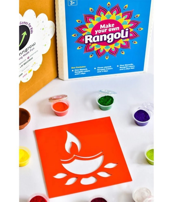 ilearnngrow ilearnngrow Diwali DIY Rangoli Kit - Diya - Multi-Color