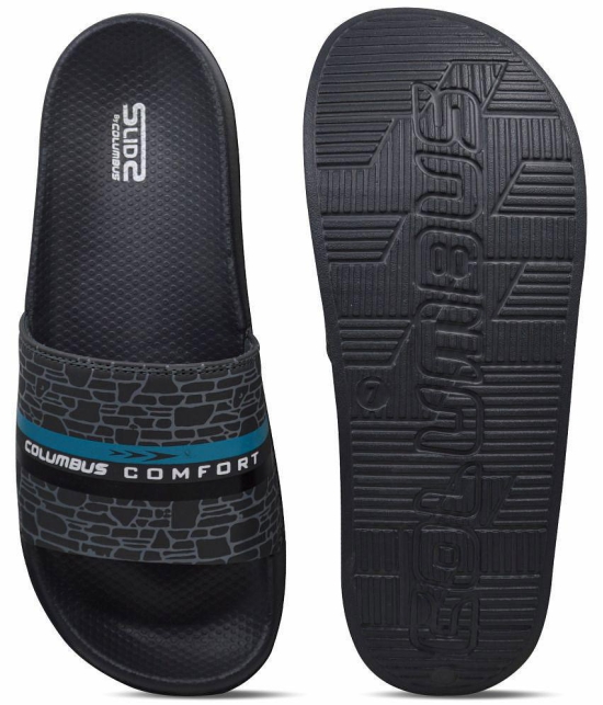 Columbus - Dark Grey Men's Slide Flip Flop - None